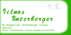 vilmos unterberger business card